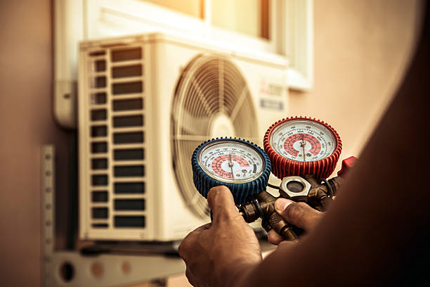 Professional Air Conditioning Service technician working in Ellenboro, NC